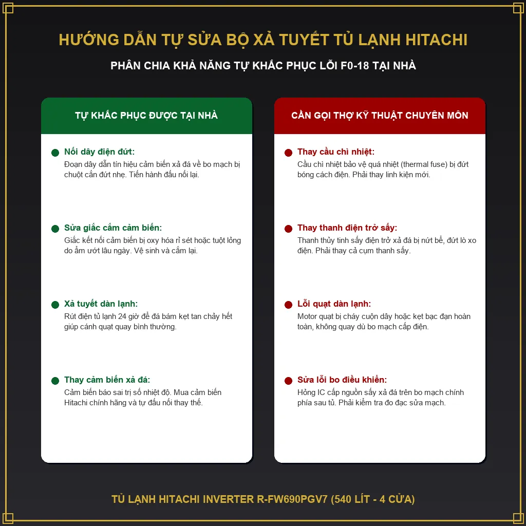 Cách tự sửa lỗi F0-18 bộ xả tuyết tủ lạnh Hitachi R-FW690PGV7 1 Cách tự sửa lỗi F0-18 bộ xả tuyết tủ lạnh Hitachi R-FW690PGV7