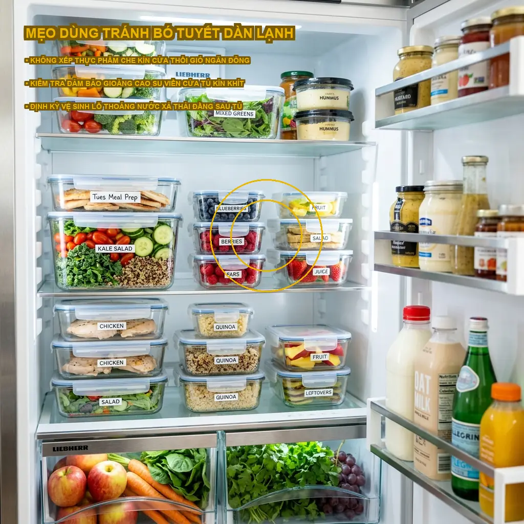 Mẹo sử dụng giúp hệ thống xả đá tủ lạnh vận hành ổn định
