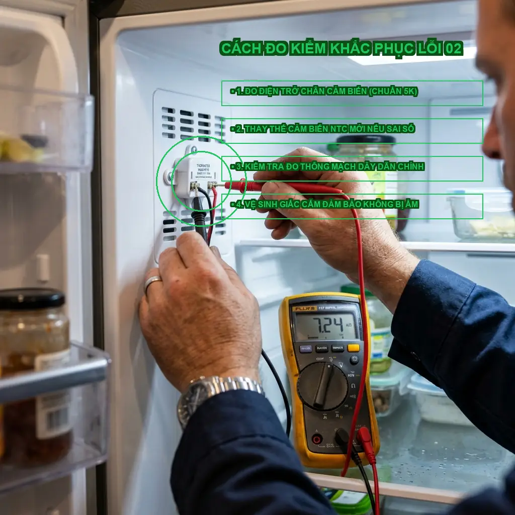 Cách kiểm tra và sửa lỗi 02 cảm biến ngăn đông tủ lạnh Samsung RF48A4010B4 1 Cách kiểm tra và sửa lỗi 02 cảm biến ngăn đông tủ lạnh Samsung RF48A4010B4